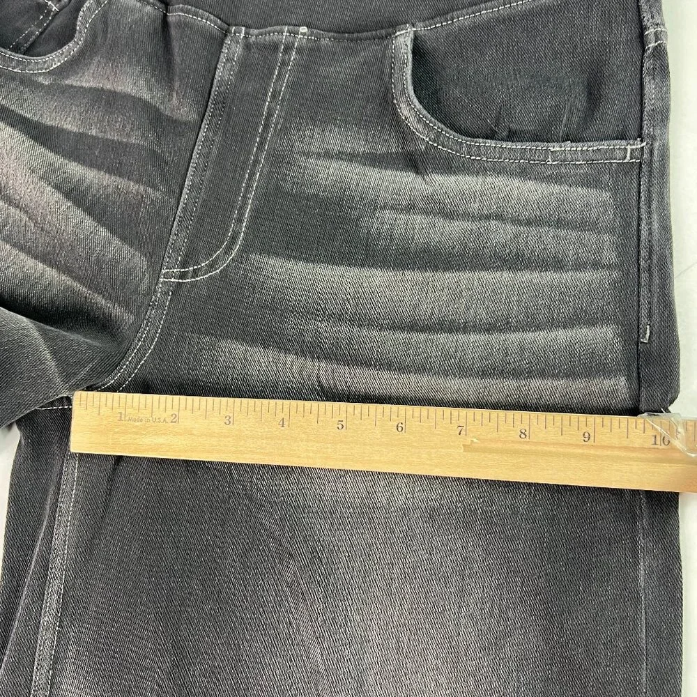 Halara Flex Jeans Women's 27x28* High Rise Wide Leg Black Stretch Denim No Tag - Picture 14 of 16